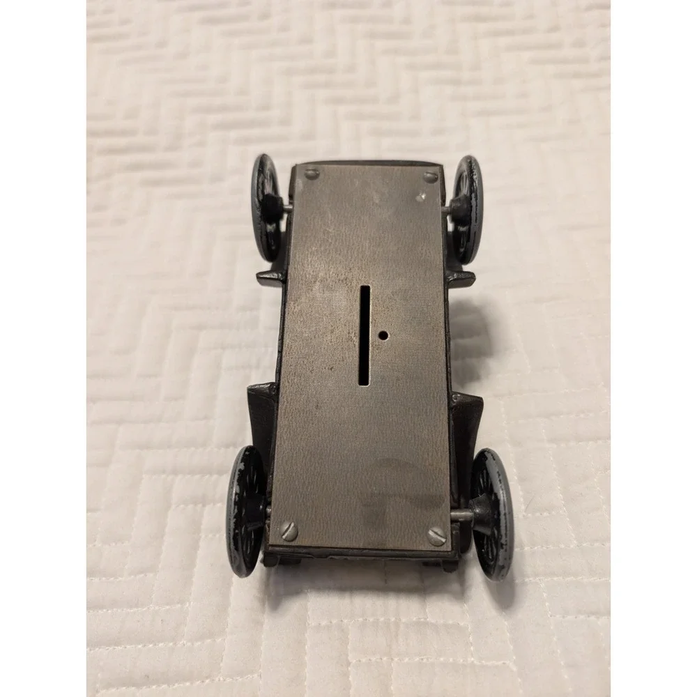Vtg Brass Finish 1902‎ Rambler Metal Car Bank Banthrico Wisconsin National Bank